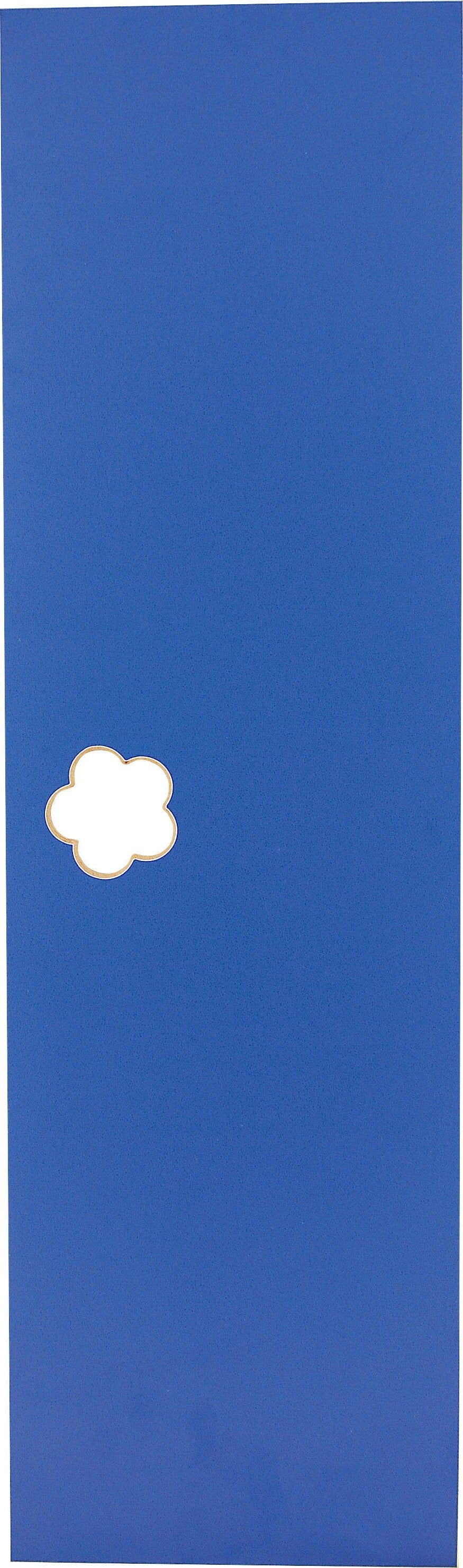 Deur voor garderobe Mariposa met bloemvormig handvatgat - blauw