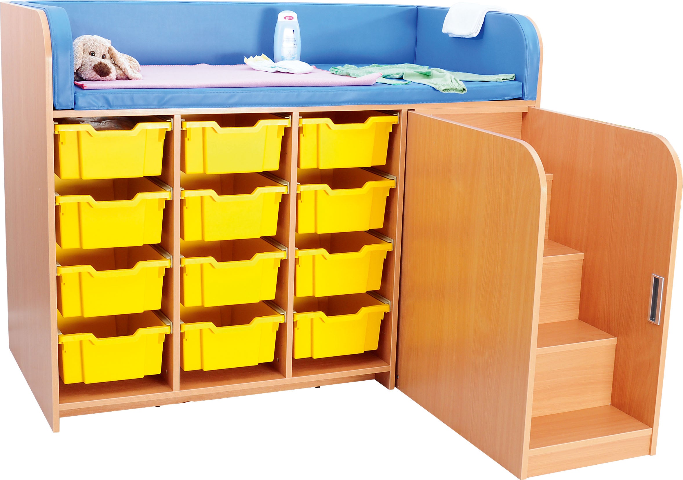 Grote commode met aankleedkussen (zonder container) - Trap rechts