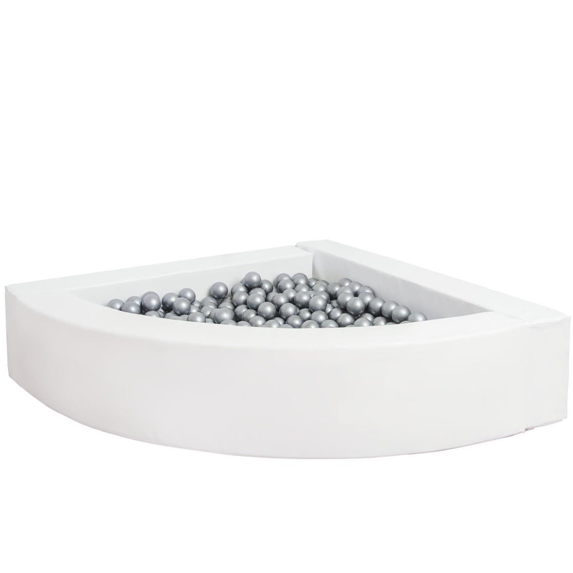 Piscine d'angle piscine à balles - vert/gris/blanc 160x160x40, balles en option