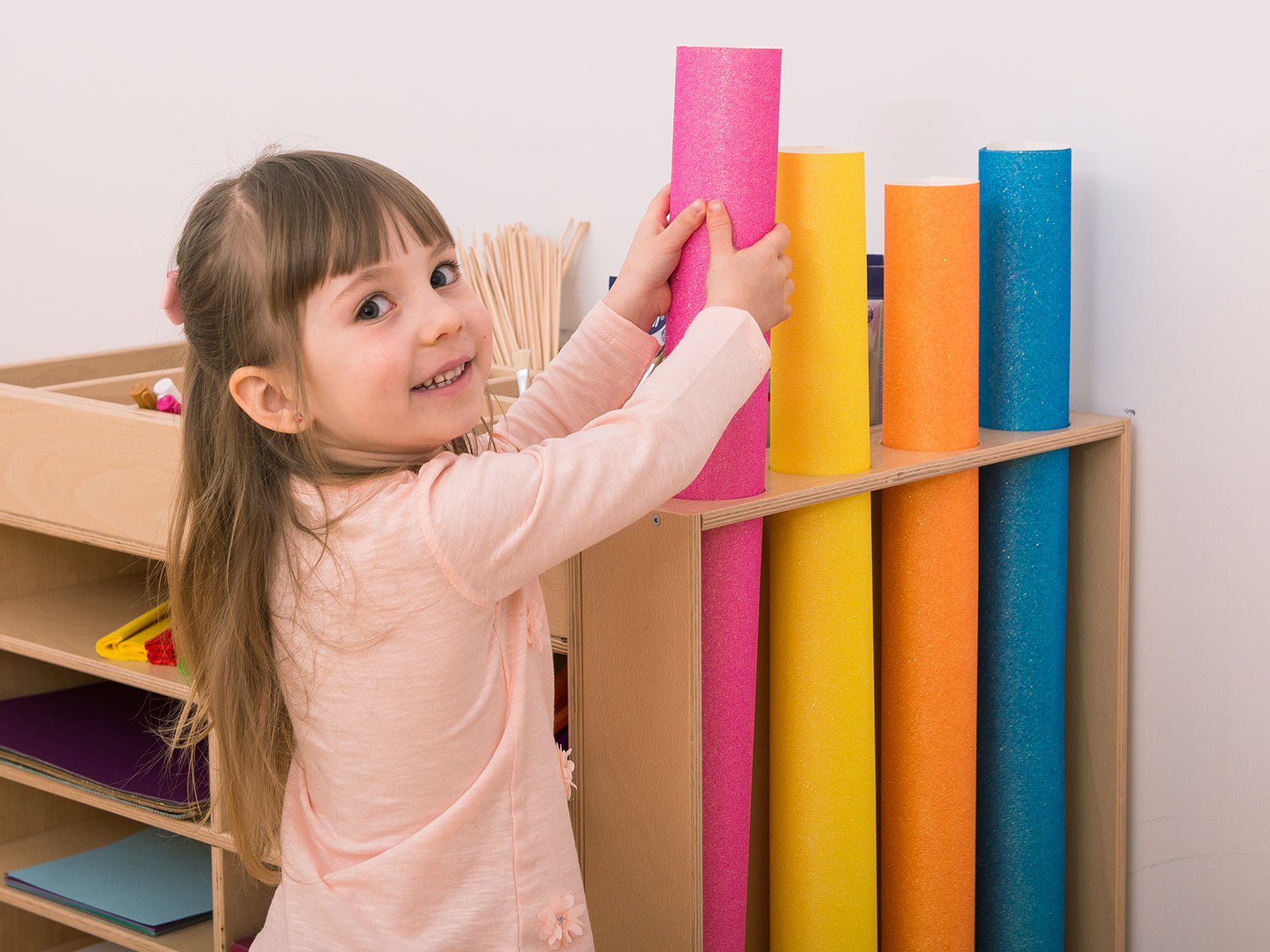 Doppelseitiger multifunktionaler Bastelschrank für Kunst-Accessories