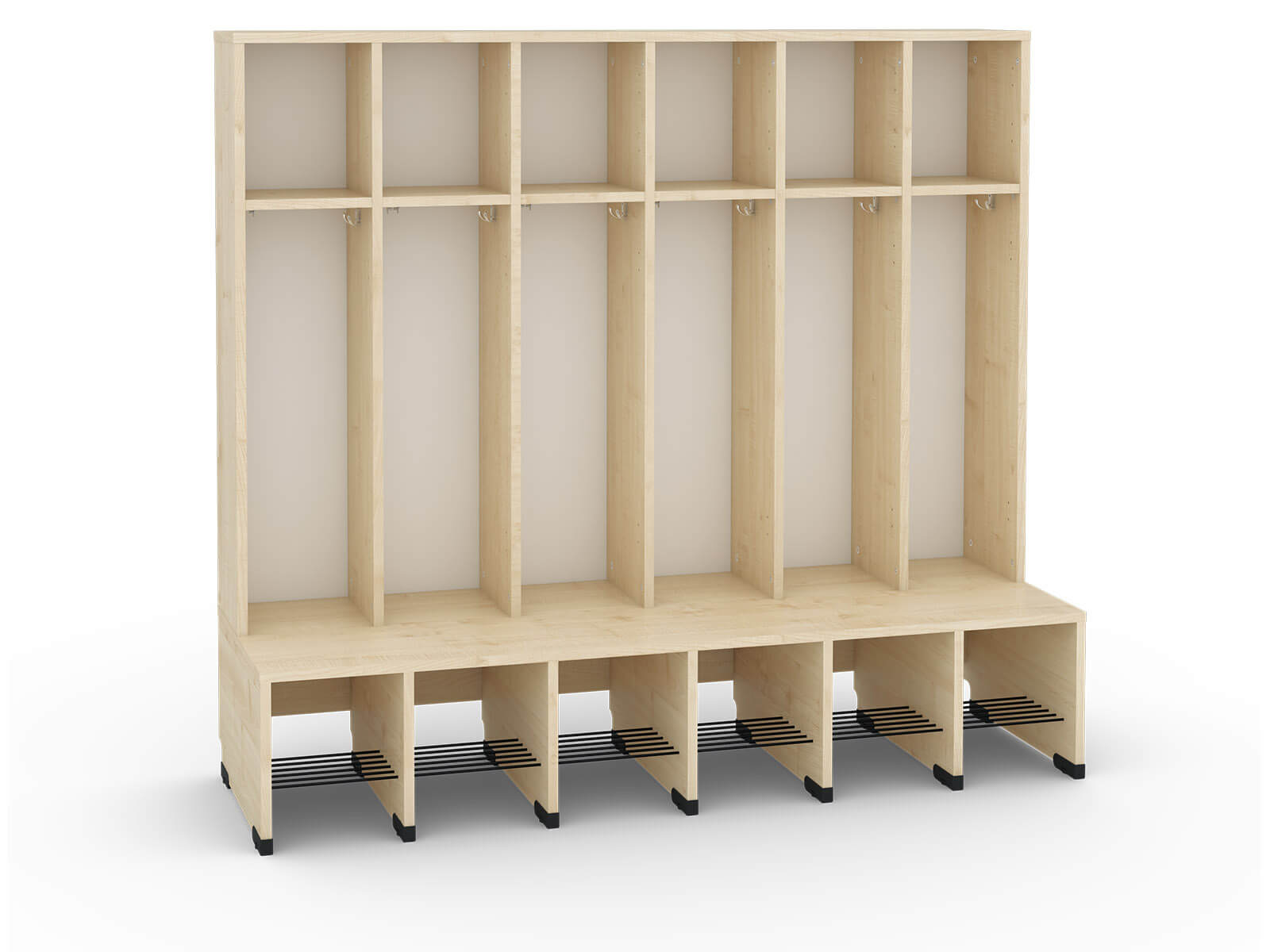 Vestiaire 6 crochets avec banc H=31cm série Bubble