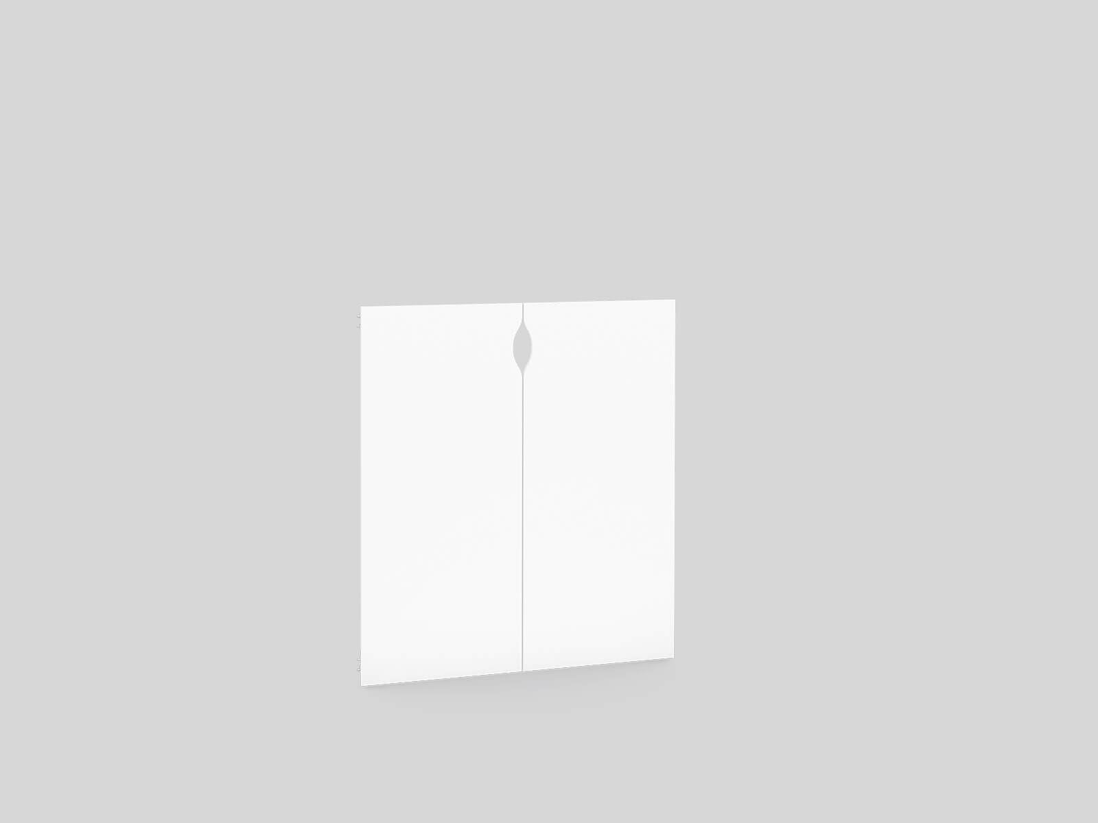 Portes (gauche et droite) 4 unités d'étagères hautes, également compatibles pour étagère haute - blanc - série Feria