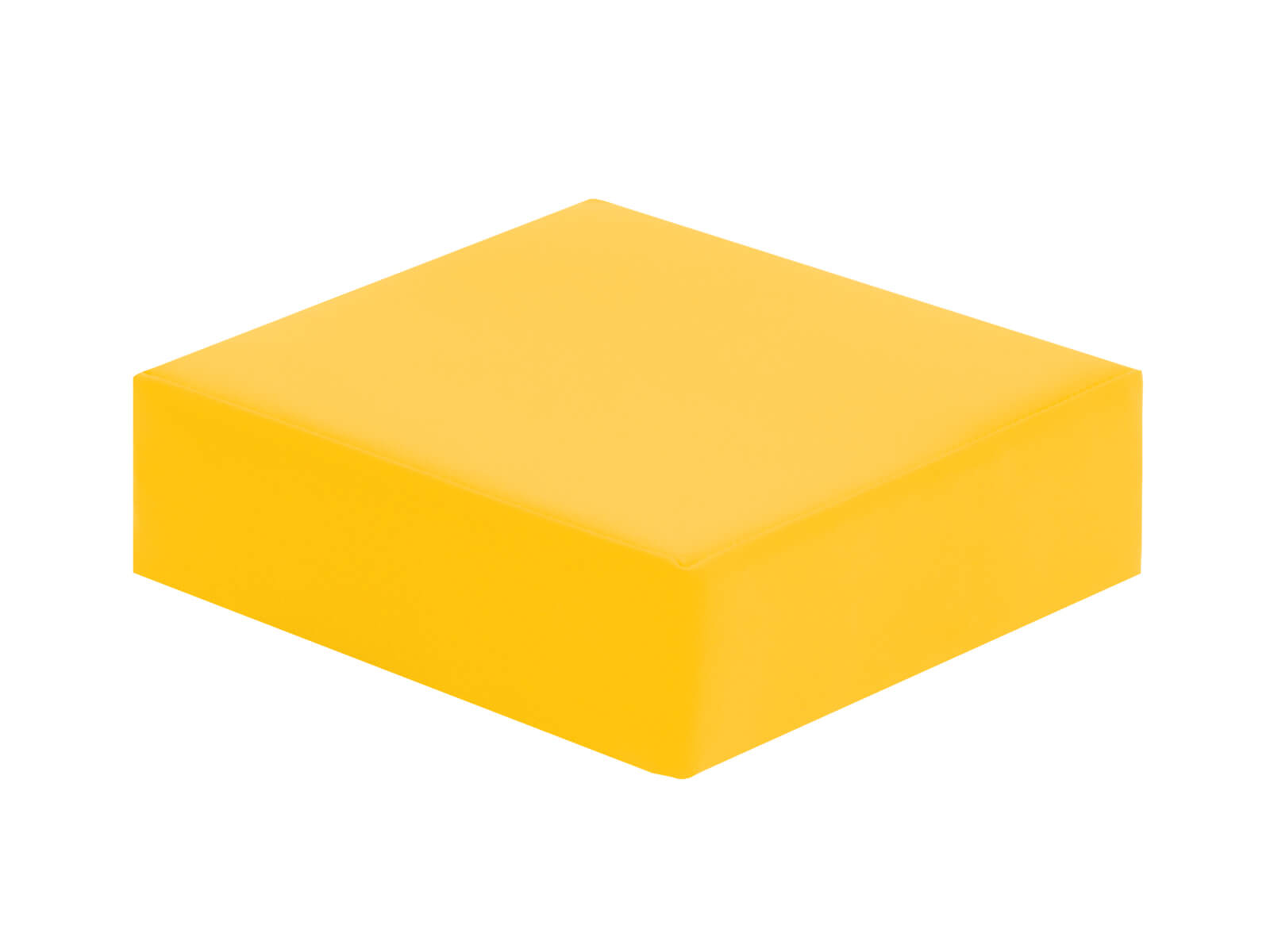 Vierkantig zitkussen, geel