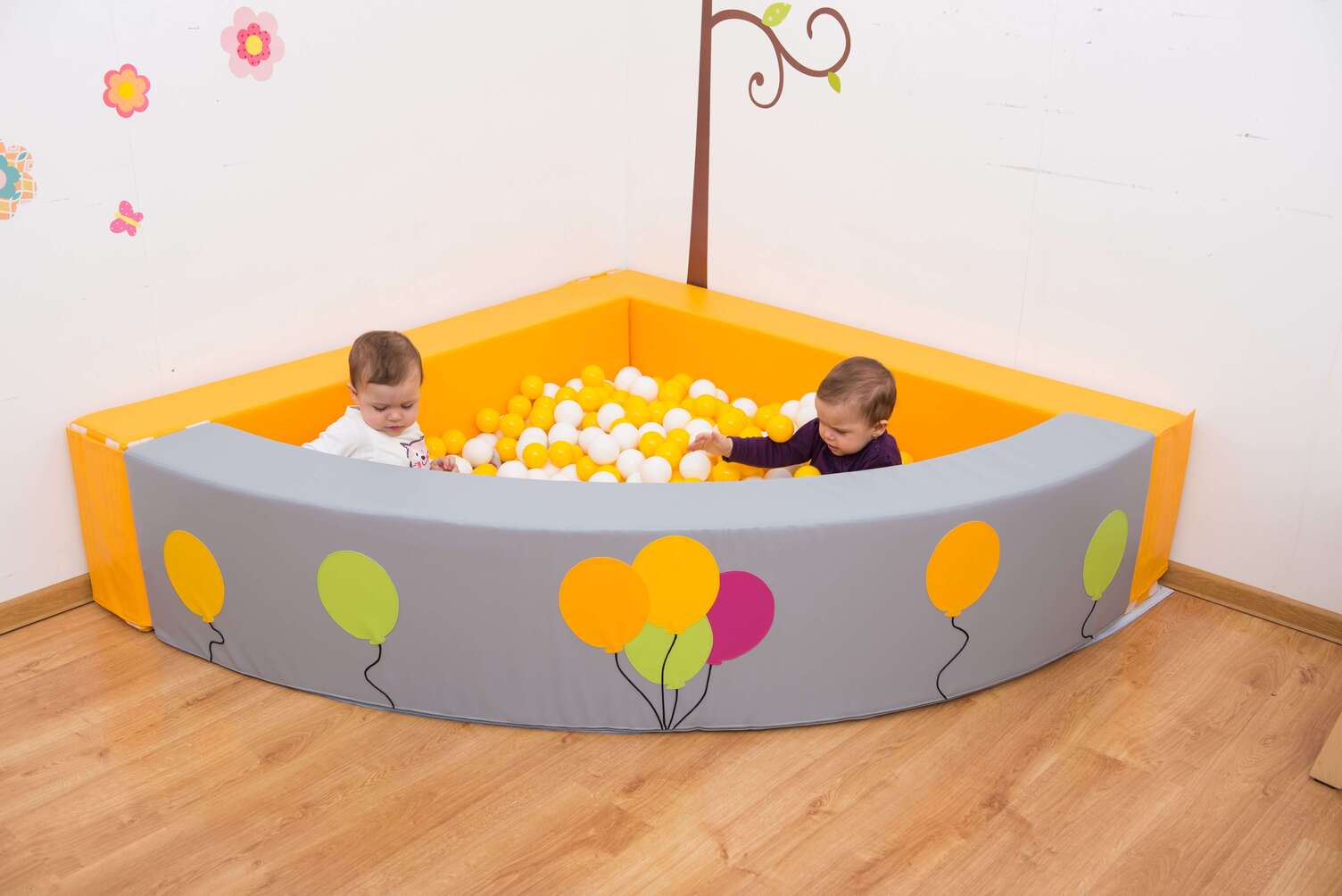 Piscine d'angle piscine à balles - Ballon 160x160x40, boules en option