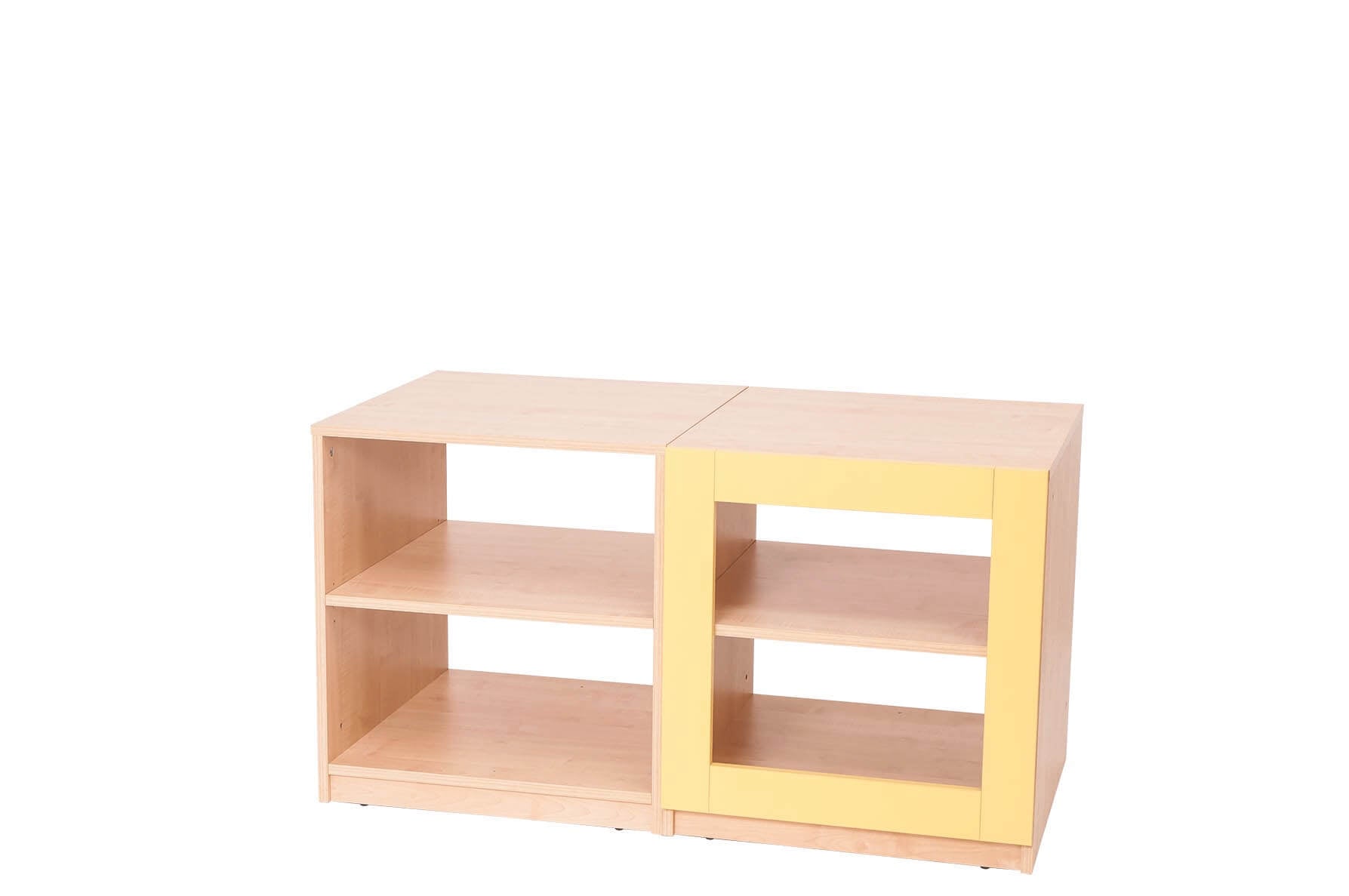 Étagère double jaune - Séparateur de pièce série House