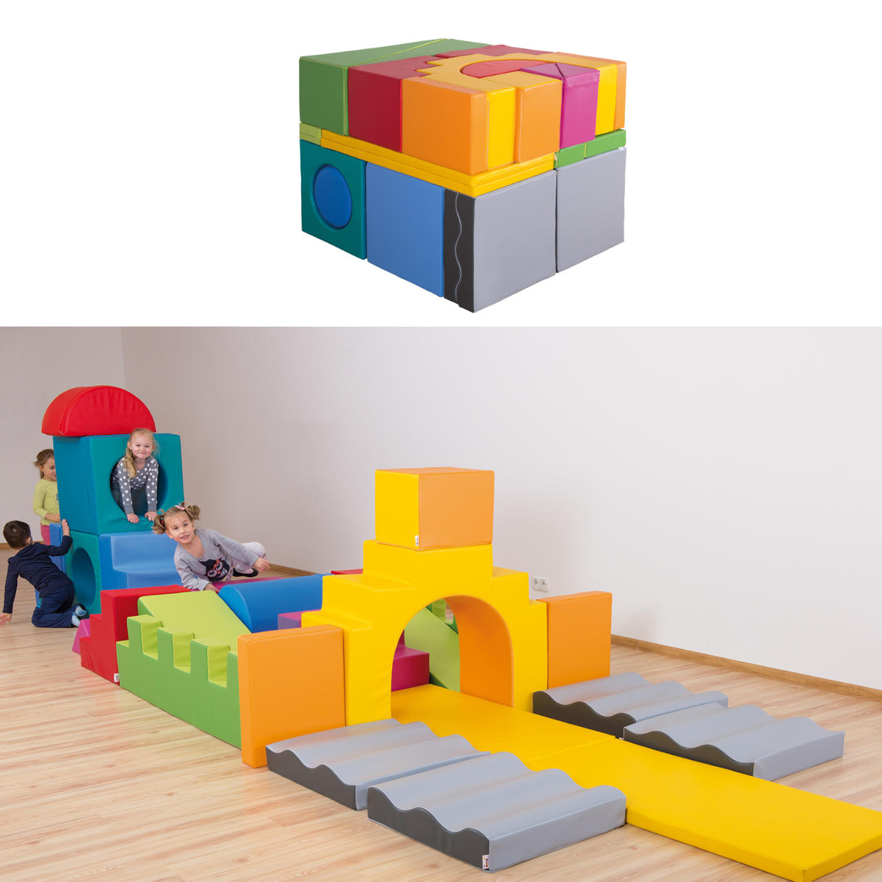 Blocs de construction en mousse Château en ensemble de 29 pièces.