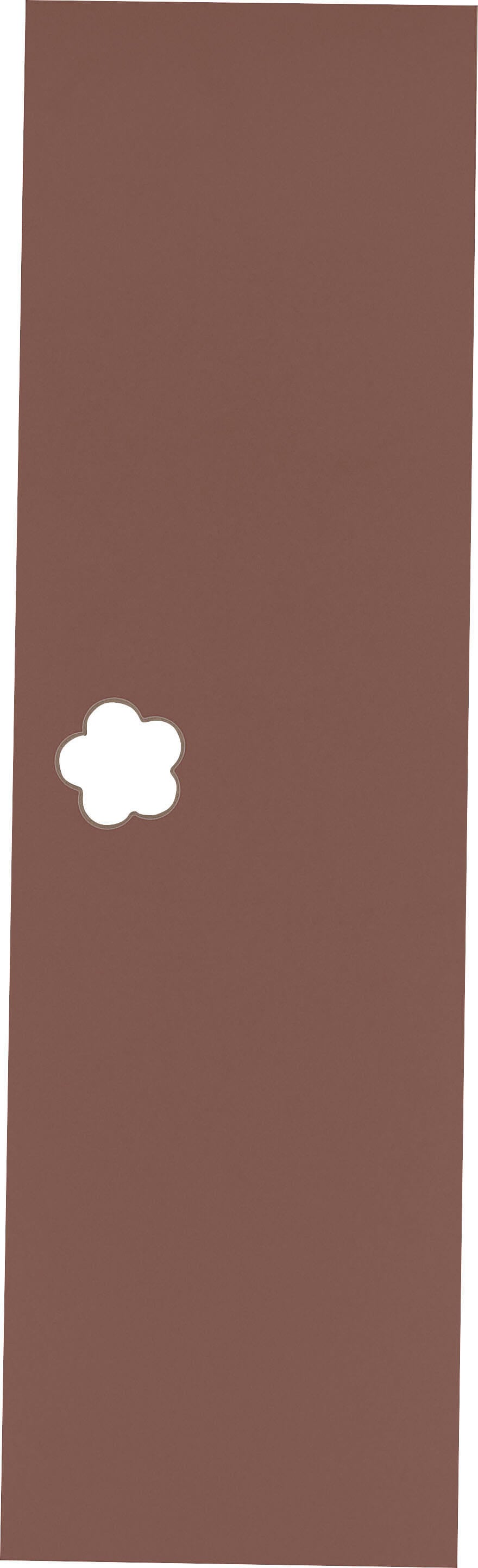 Deur voor garderobe Mariposa met bloemvormig handvatgat - bruin