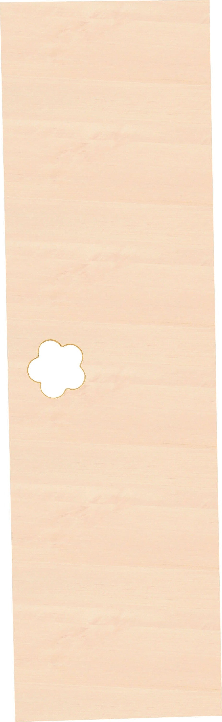 Deur voor garderobe Mariposa met bloemvormig handvatgat - esdoorn