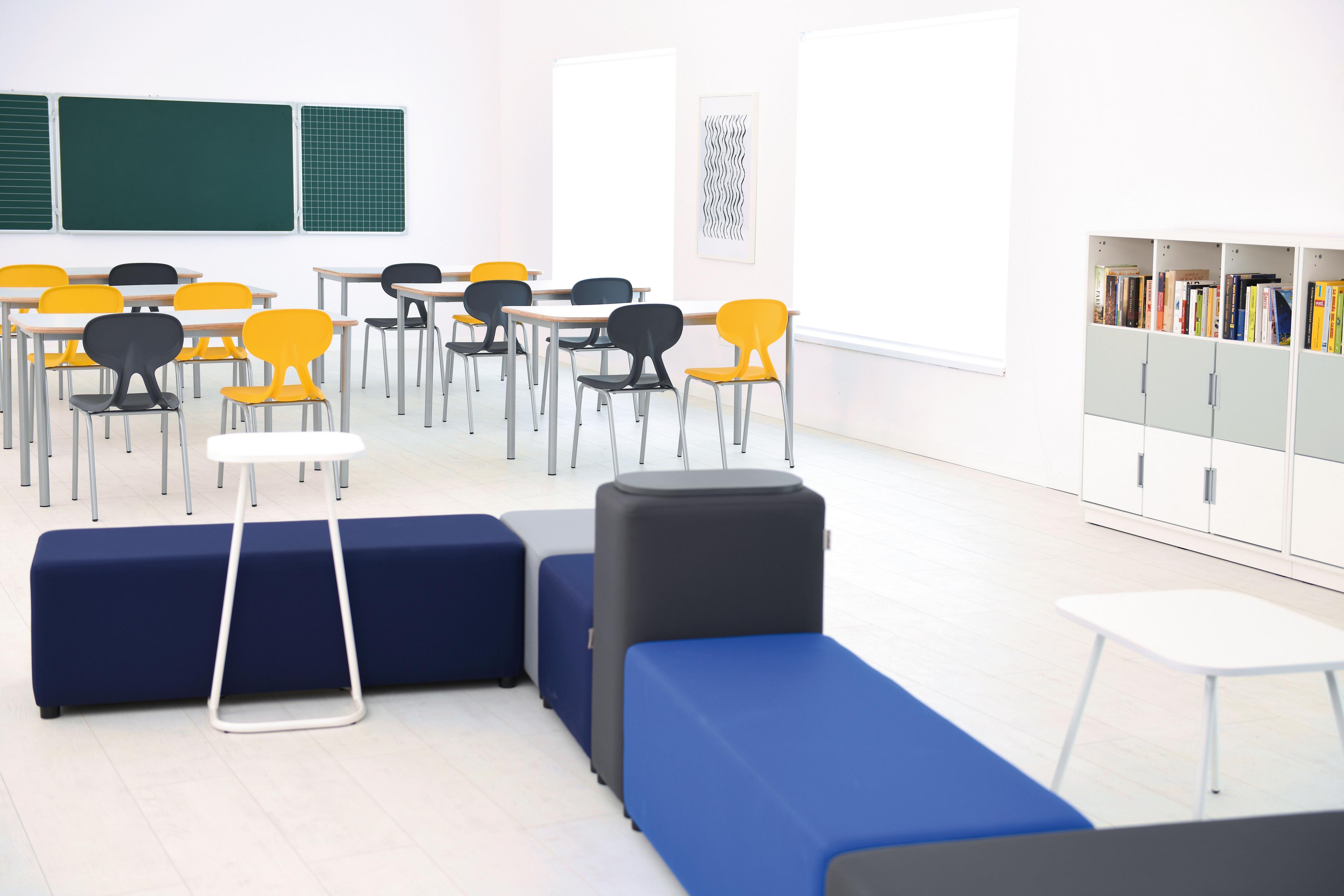 Modul Blocks maxi – Beistelltisch mit Ringfuß, weiß, H 74 cm