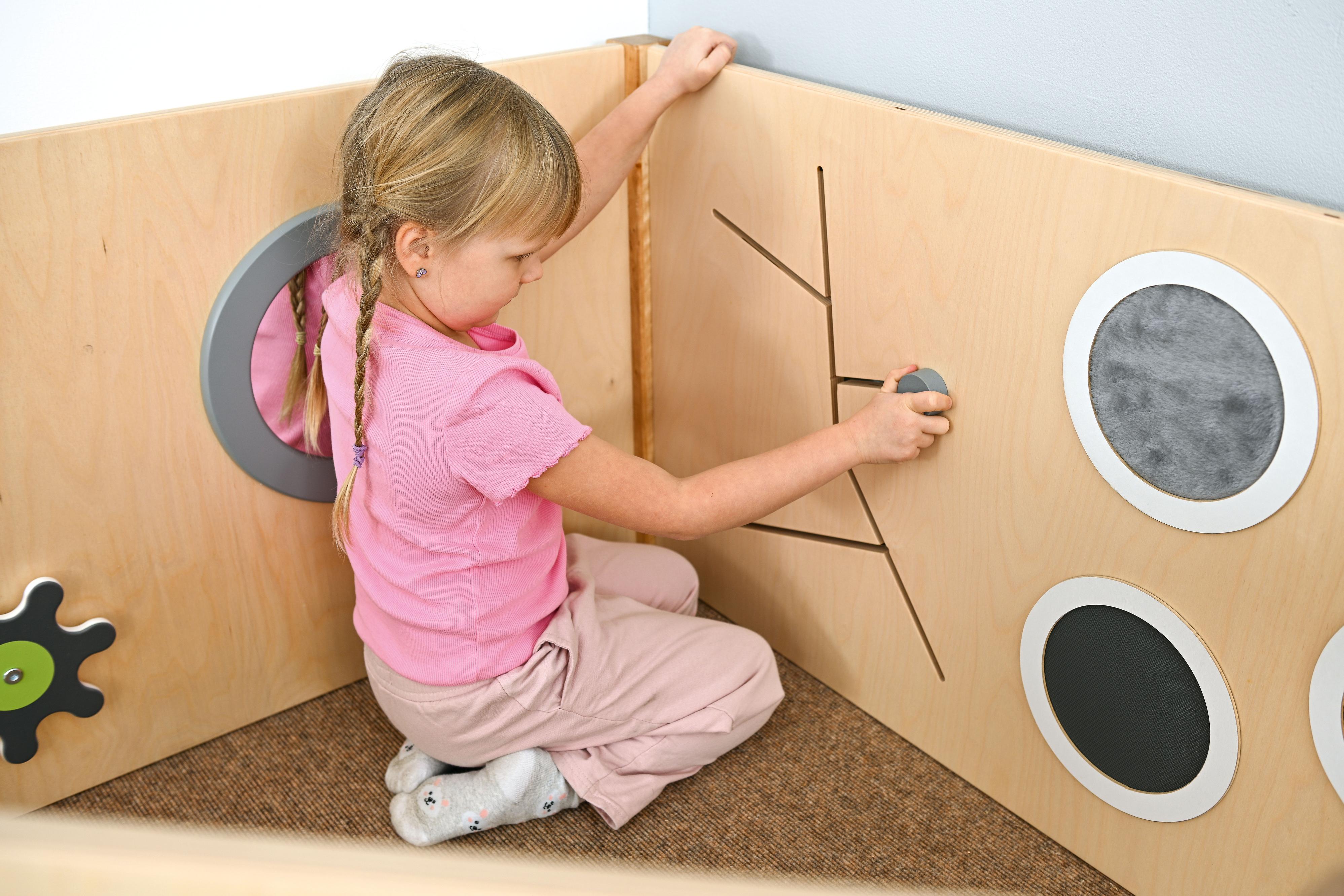 Sensorische Spielecke für Kinder in der Kita.