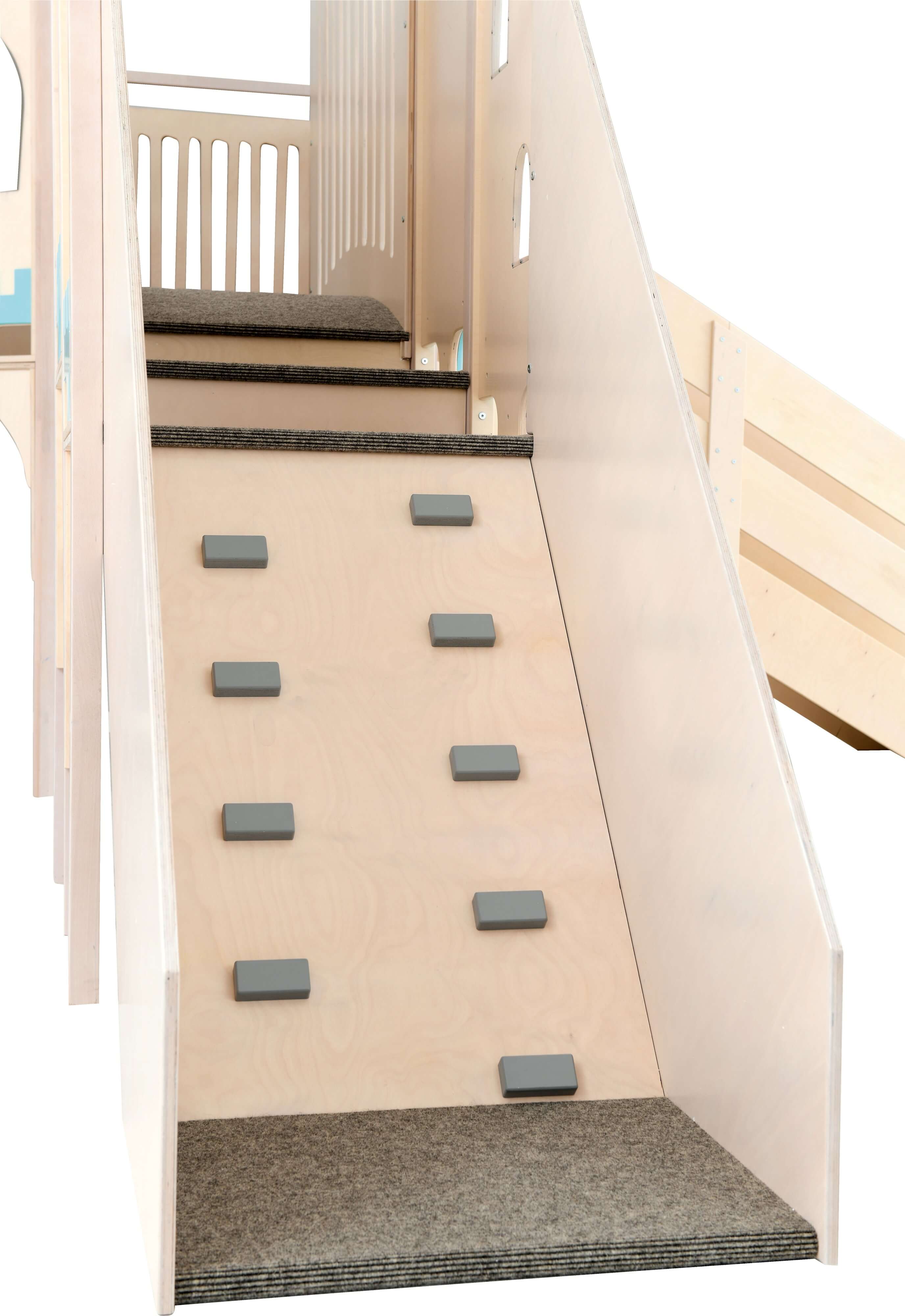 Detailansicht Kindergarten Spielburg Märchenschloss Treppe 3