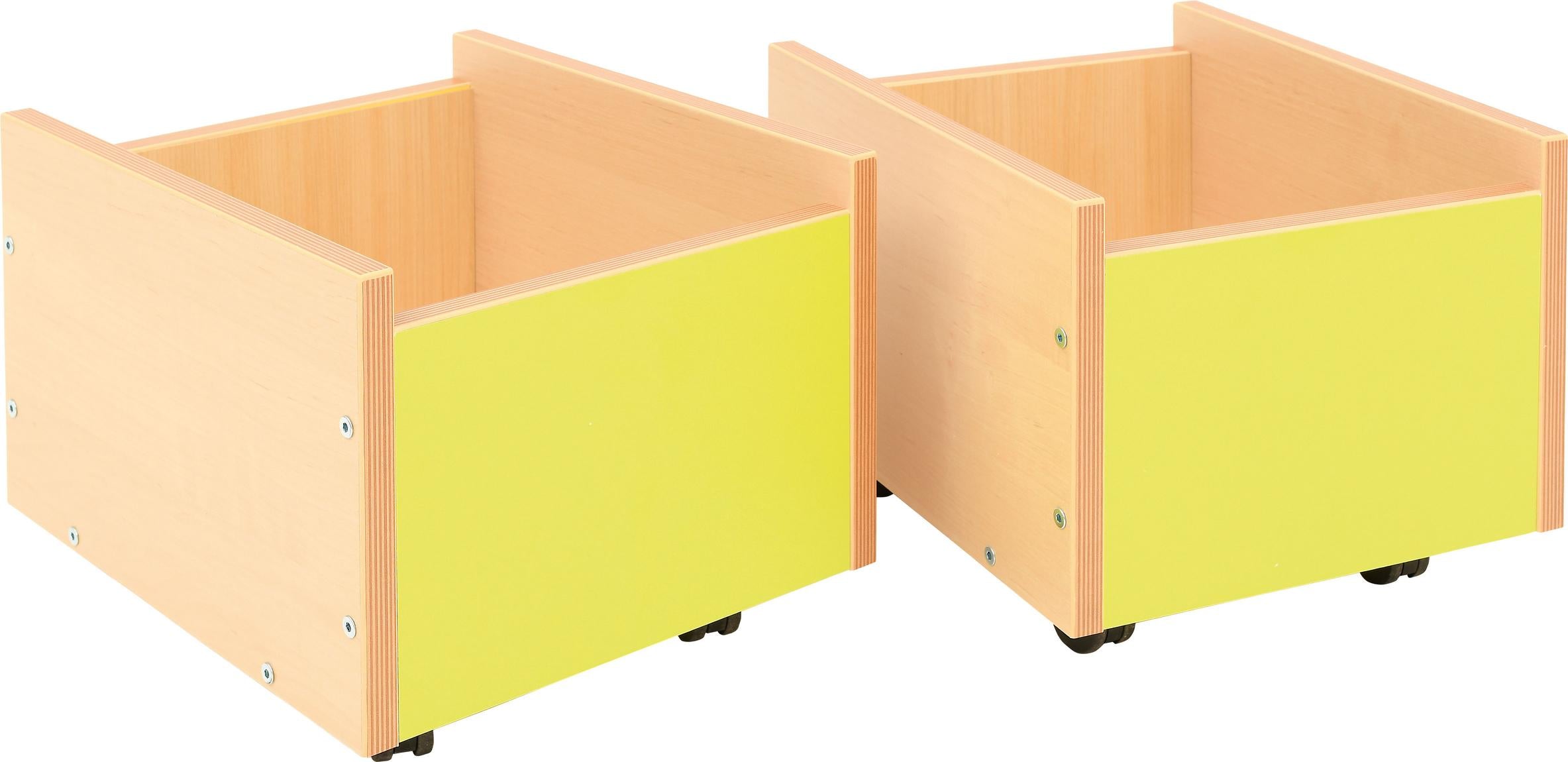 Flexi Rollbehälter im Klassenzimmer platziert. - Produkt wird im Kindergarten oder Schule genutzt.