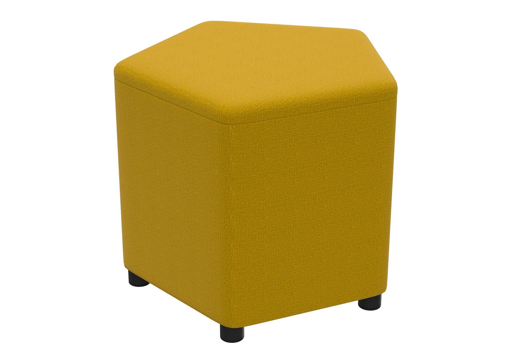 Gelber Inflamea Hocker pentagonal H42cm, Sitzhocker pentagonal H42cm