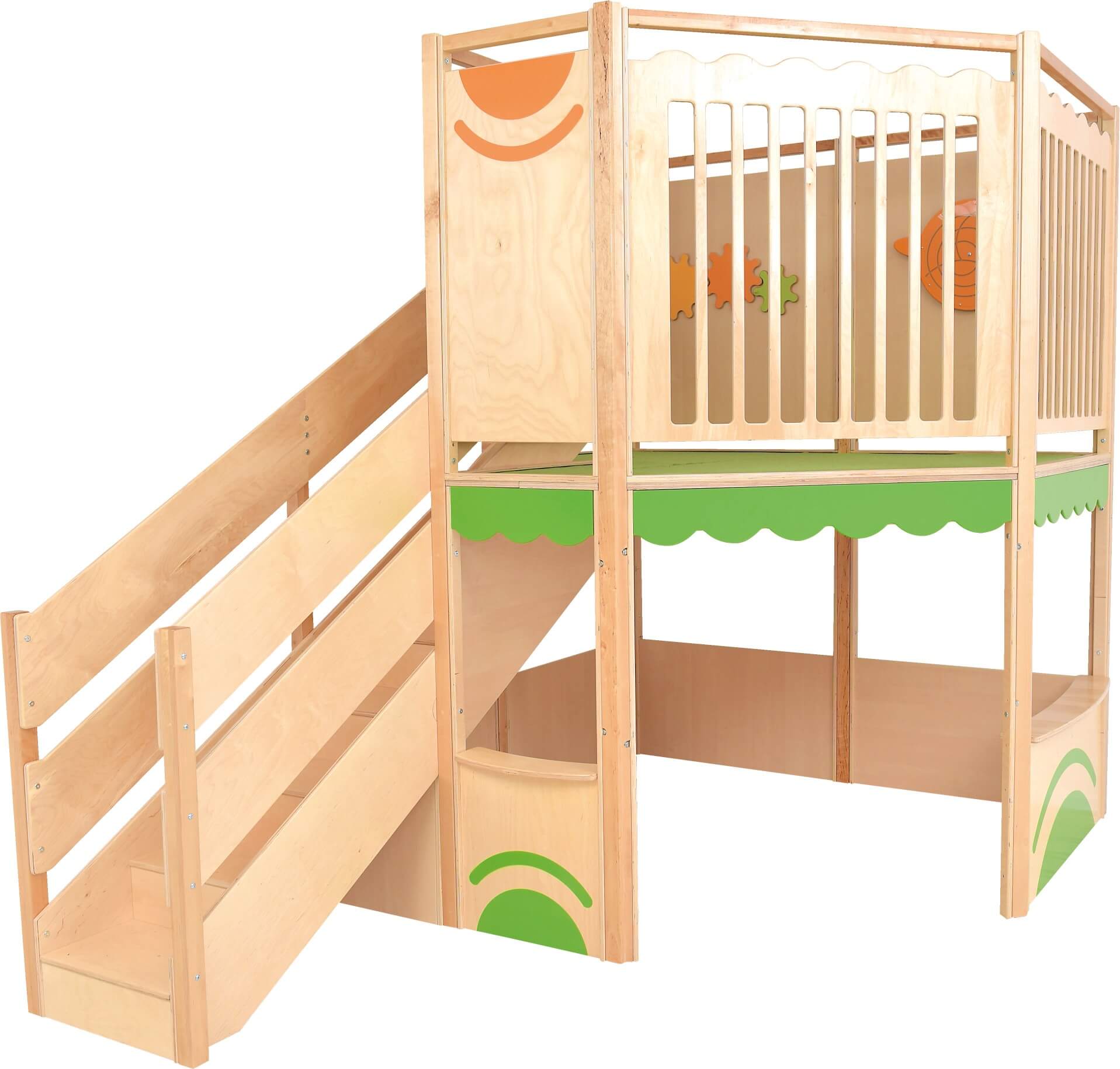 Kindergarten Hochebene Lotte mit Treppe auf der linken Seite