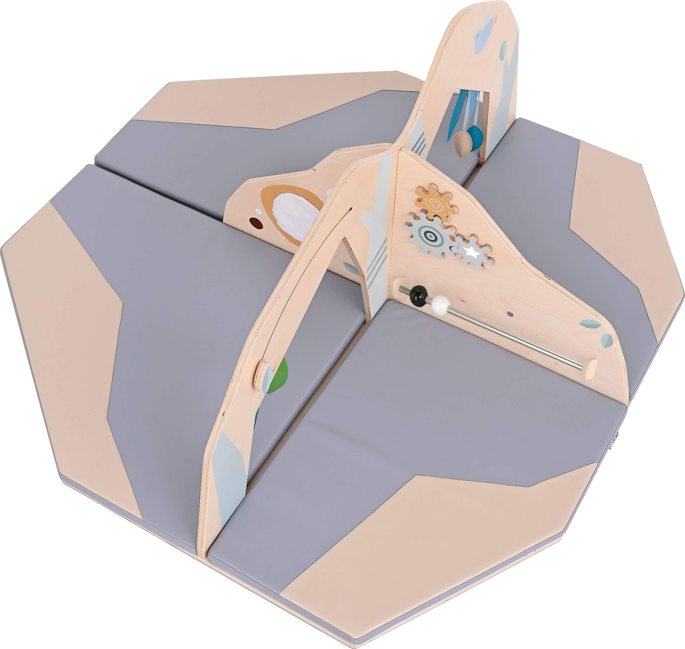 Kleinkindspielecke Bergwiese für Krippen und Kindergarten Draufsicht