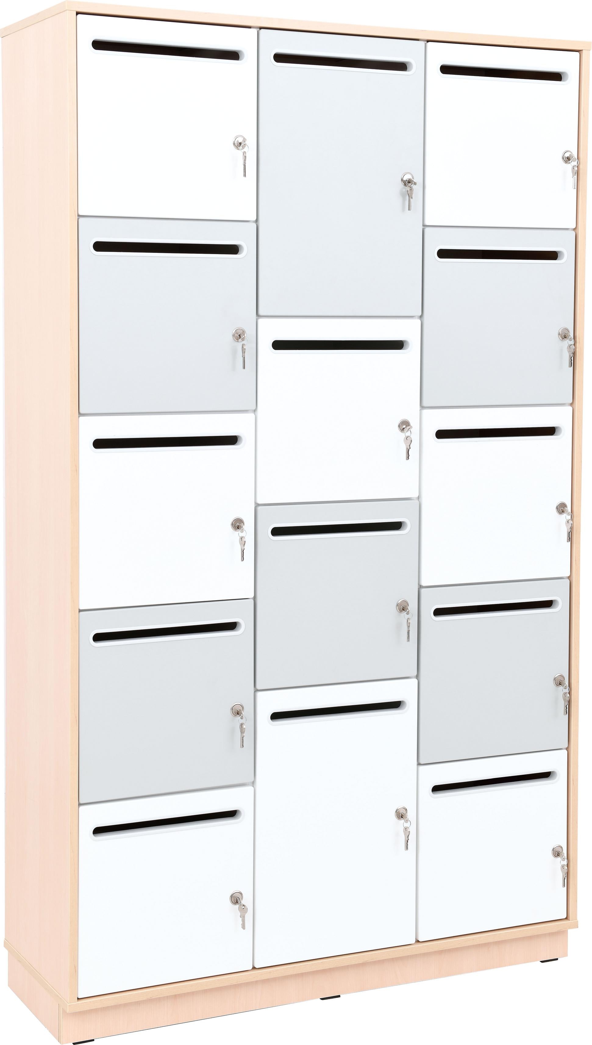 Quadro - Eigentumsschrank/Spind mit 14 Fächern für Schulen