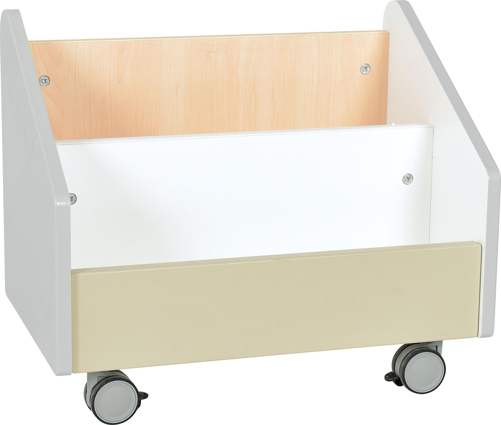 Rollbehälter für Bücher – Quadro XL in verschiedenen Farben - Produkt wird im Kindergarten oder Schule genutzt.