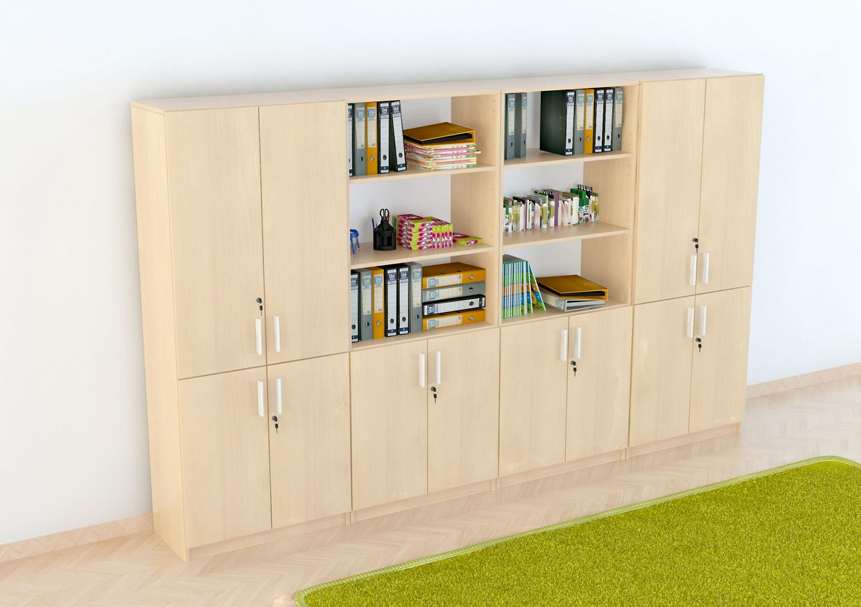 Schrankwand EXPO 8 in einem modernen Klassenzimmer.