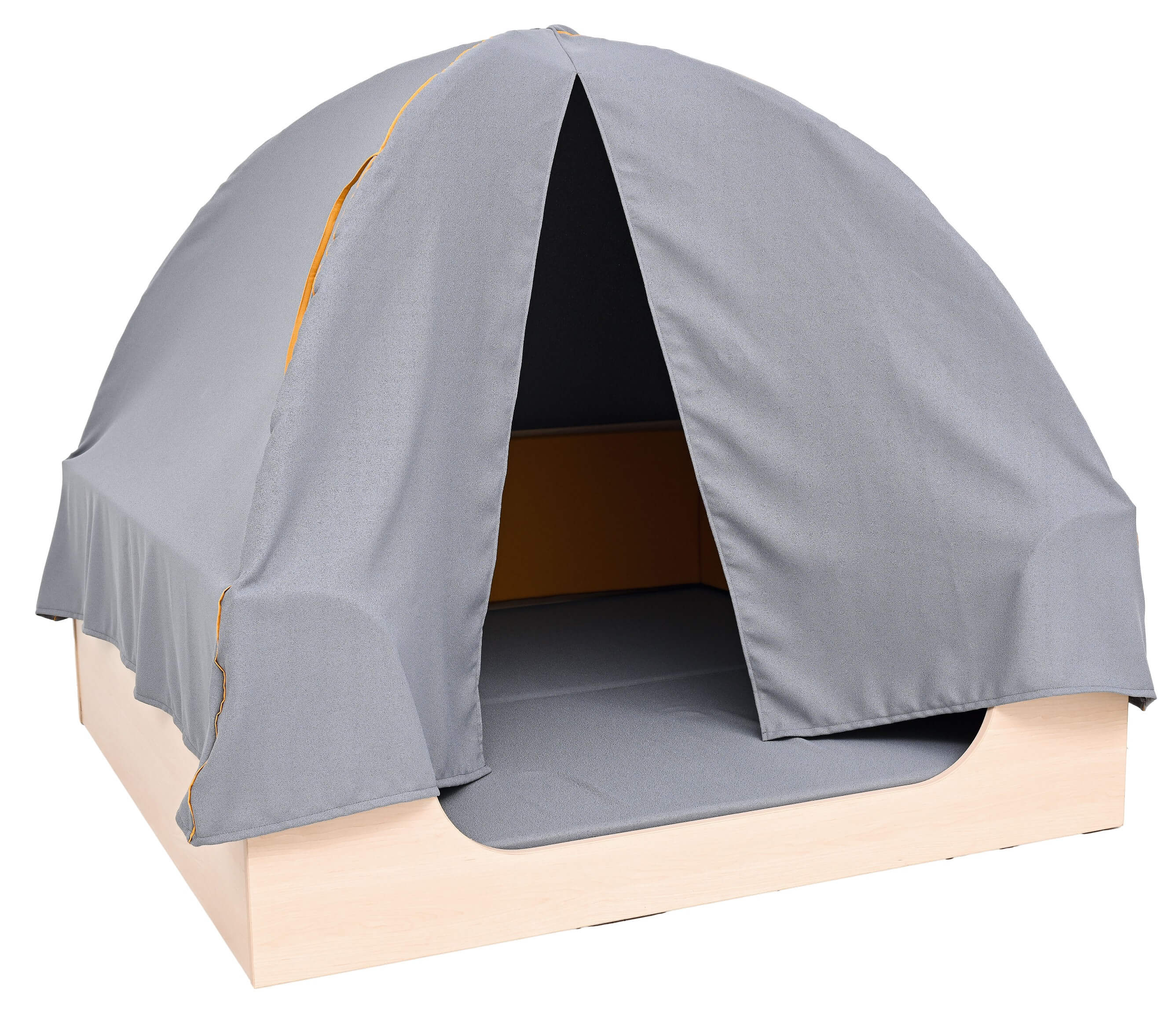 Sinneshöhle und Kuschelecke, gepolstert für Kindergarten und Krippen geschlossener Vorhang