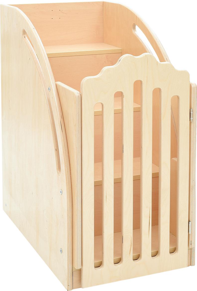 Tür für Treppe 099859 aus Birkenholz mit Riegel