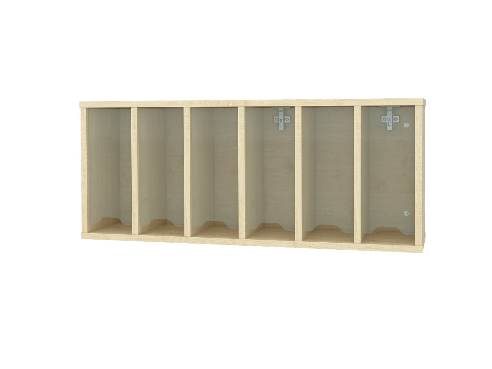 Windelregal für Wand aus Holz und Plexyglas. Geeignet für die Krippe, Kita & Kindergarten.