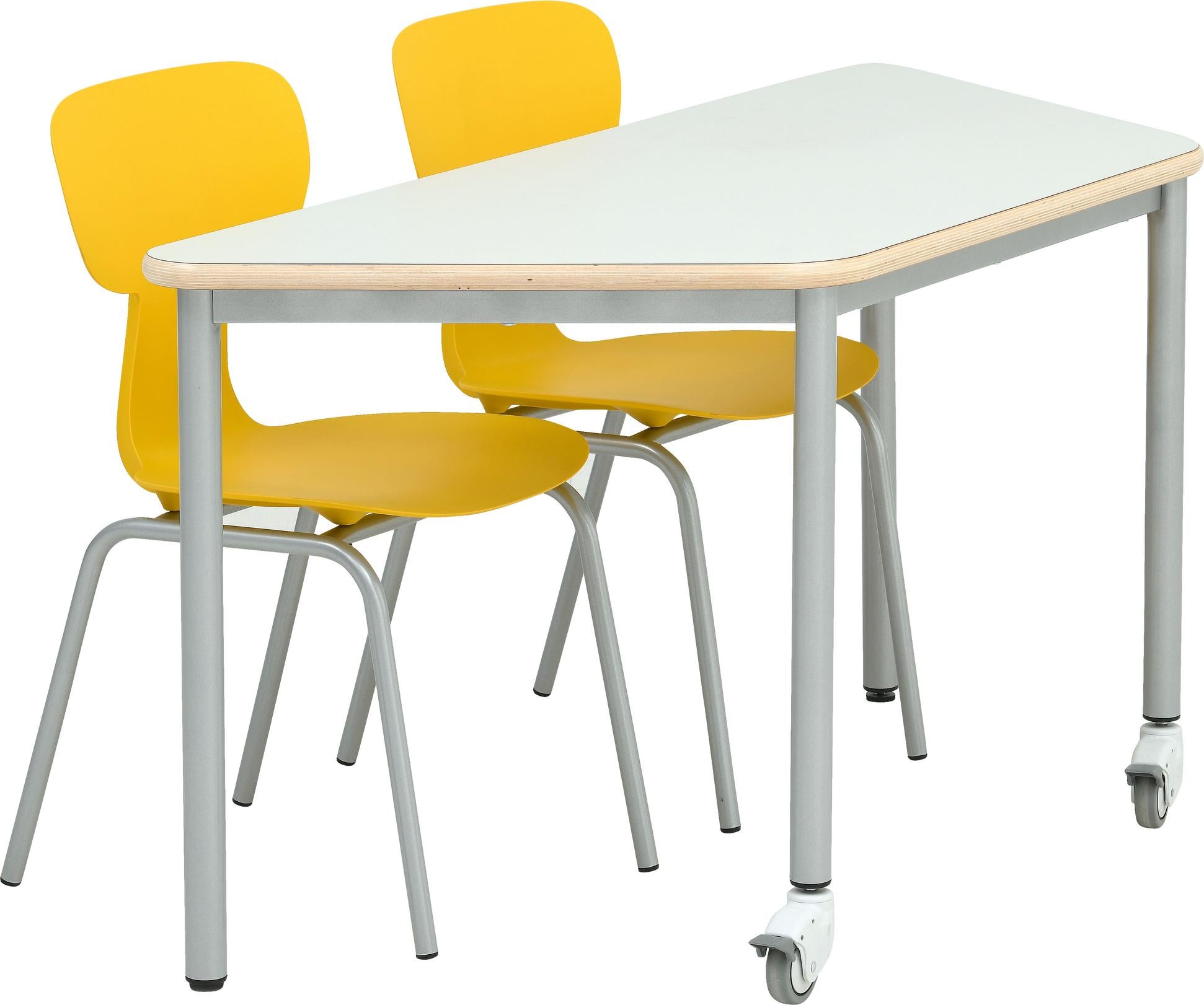 Set Doppeltisch Mila mit Stühlen Ergo – SH 43 cm, XXL