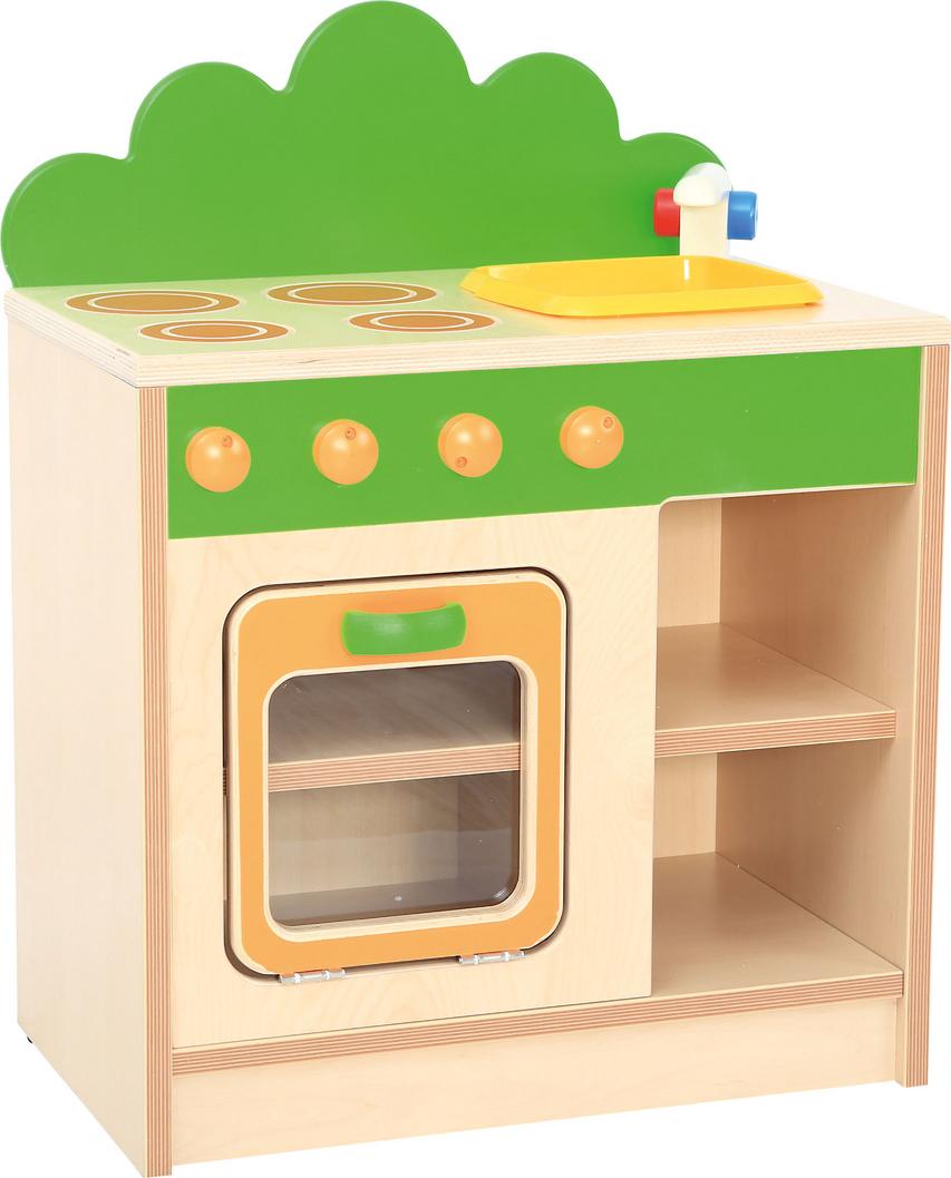 Spielküche Hannah, Herd mit Spüle aus Holz