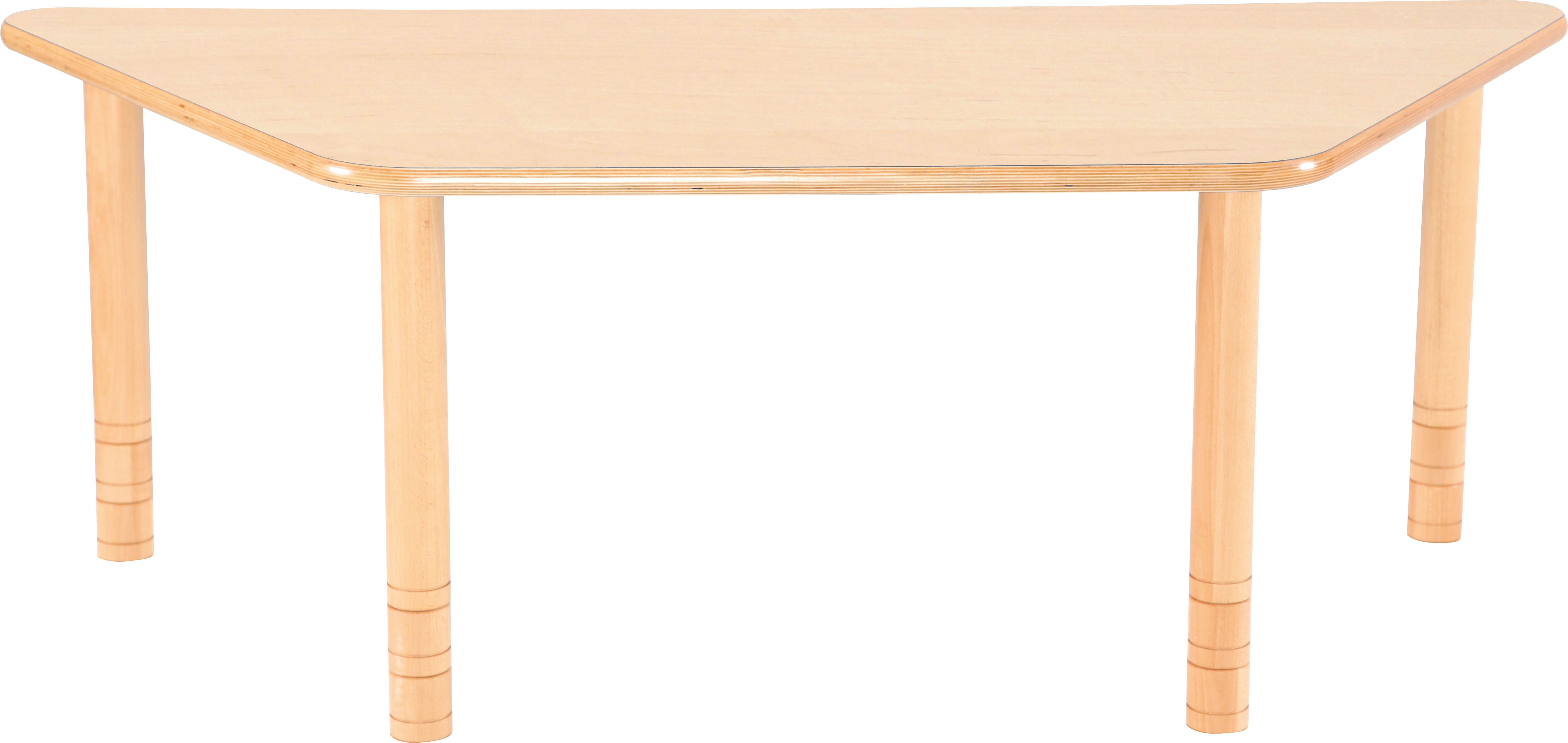 trapezförmiger Tisch für Kindergarten Krippe und Schule buche