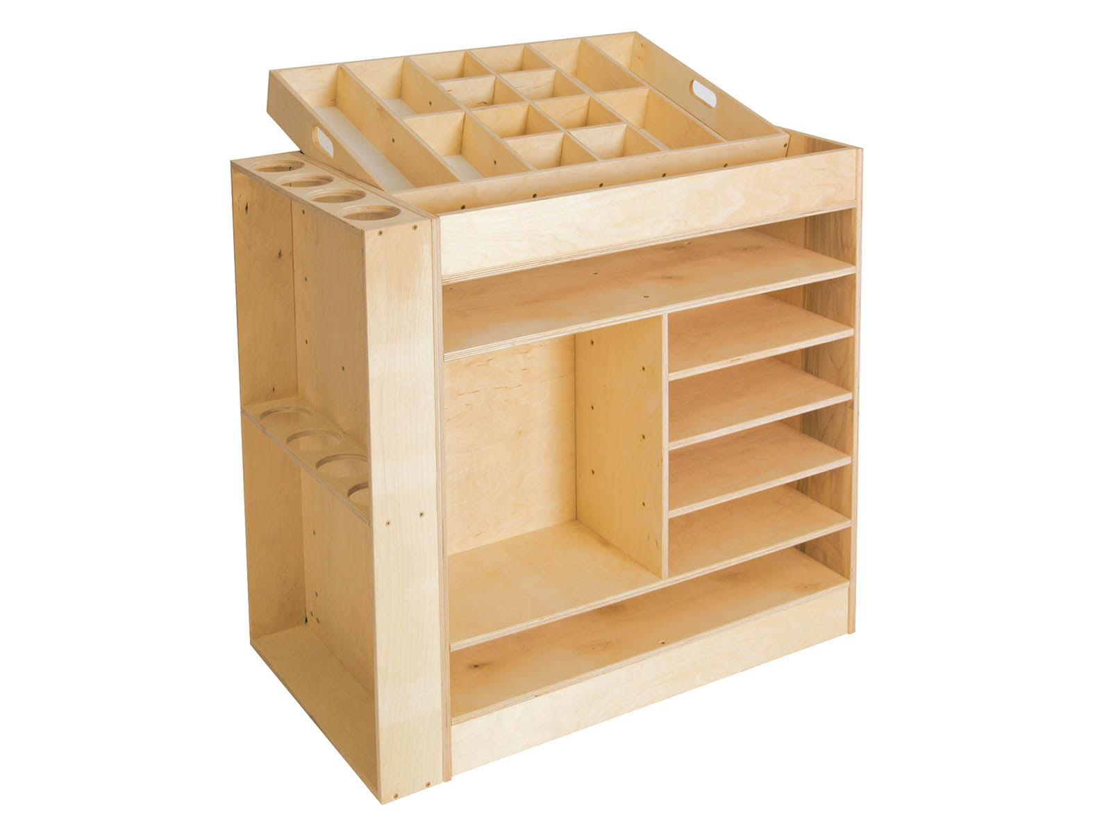 Doppelseitiger multifunktionaler Bastelschrank für Kunst-Accessories