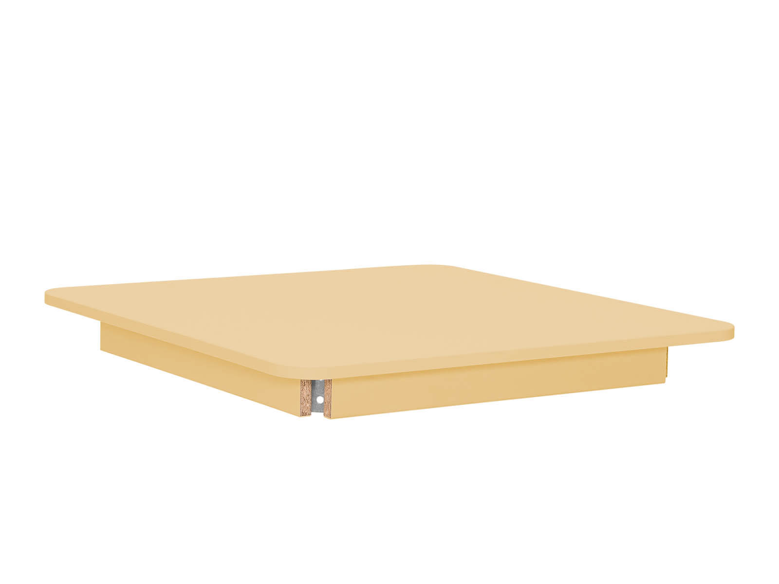 Tischplatte in gelb - Quadrat 80cm x 80cm