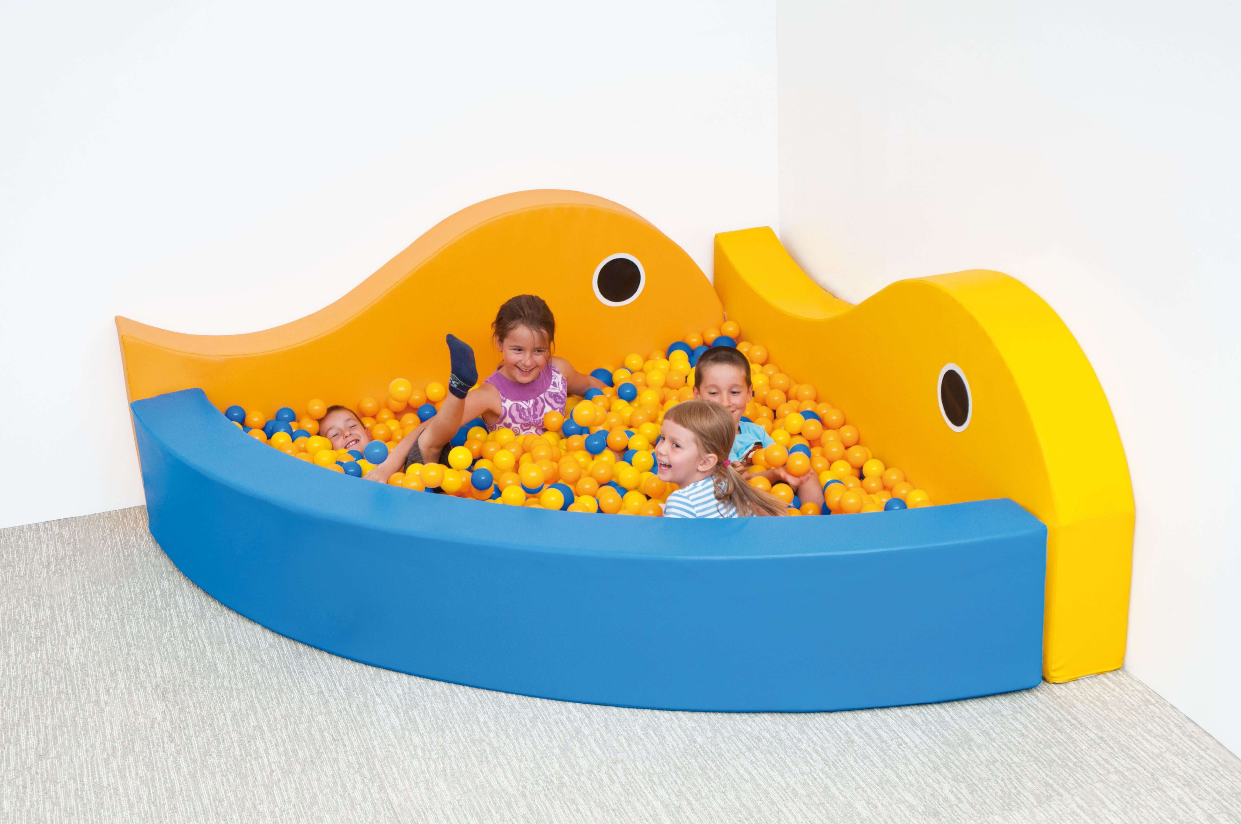 Piscine à balles - poisson 205x205, balles en option