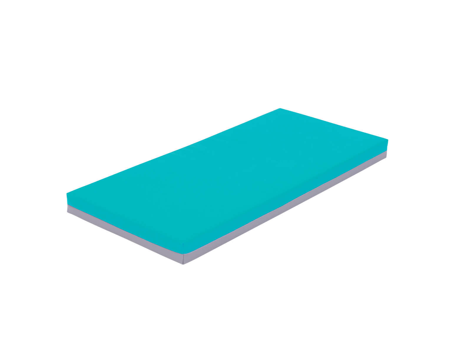 Liegepolster 120x55cm, azurblau/grau