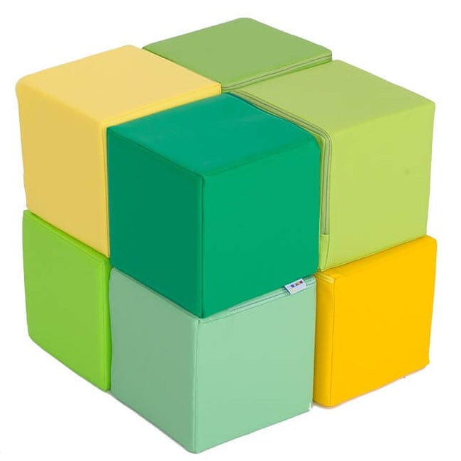 Mini blocs de construction en mousse en lot de 8 pièces.