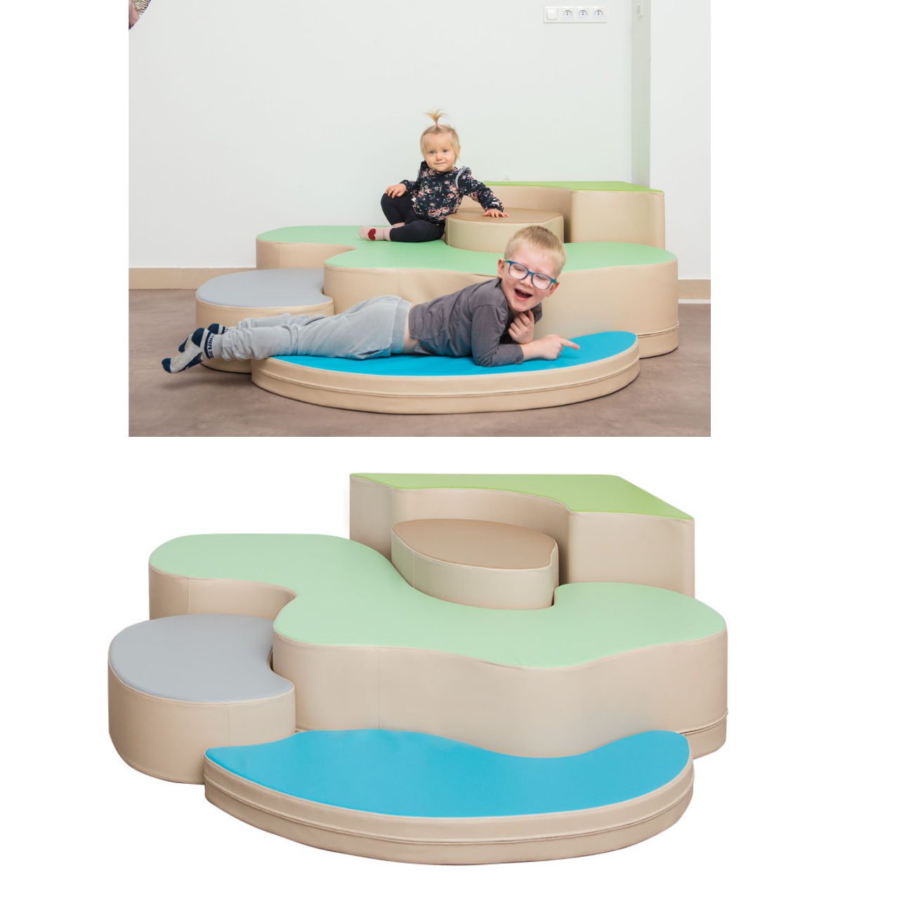 Puzzle podium en mousse en lot de 5 pièces.