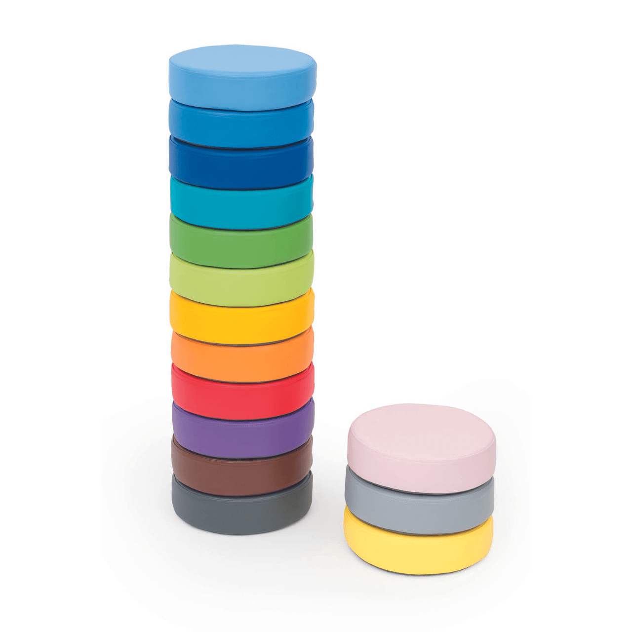 Rundes Sitzkissen(Dia.:30 x Höhe: 8cm) aus Kunstleder mit Gestell zum aufbewahren - versch. Farben