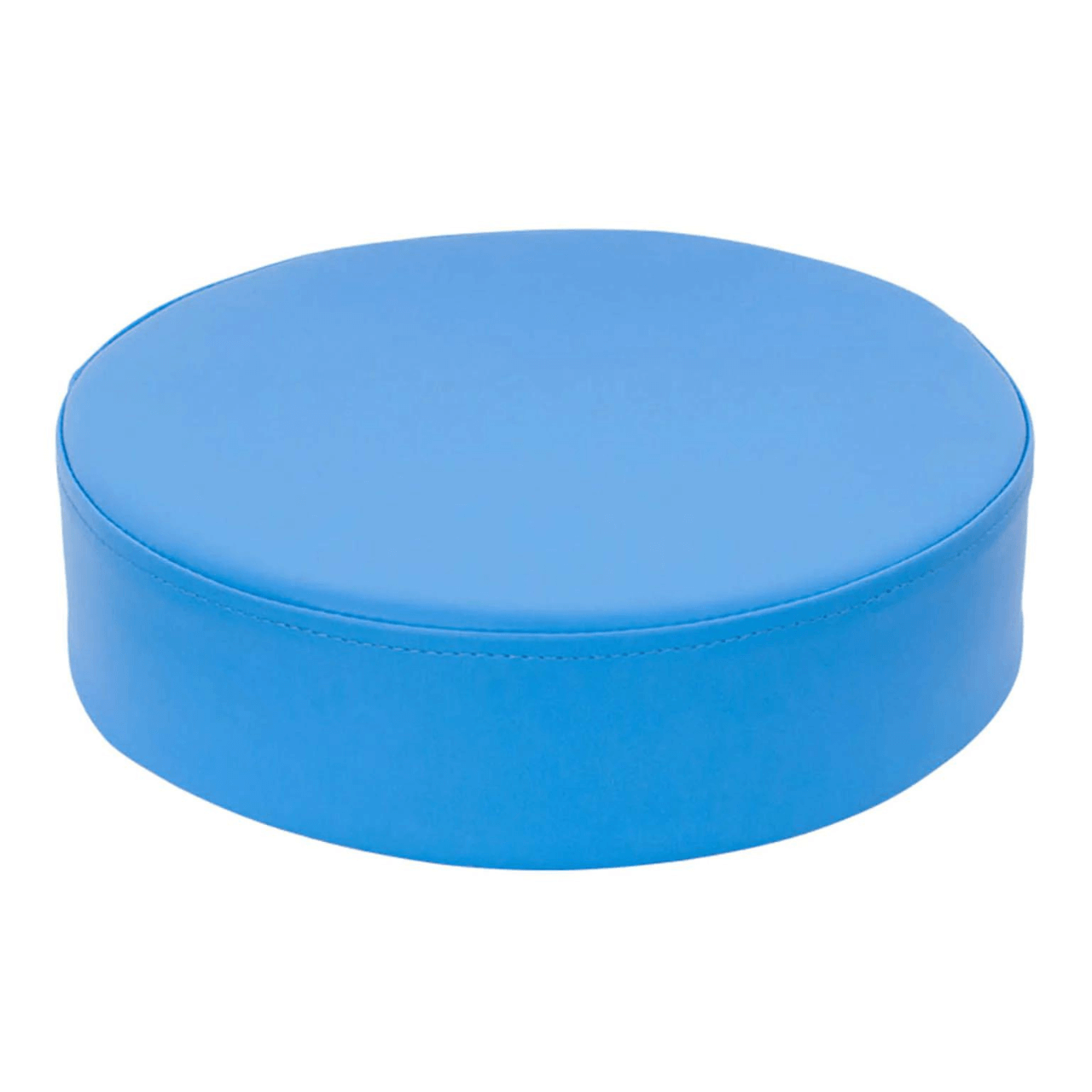 Coussin d'assise rond (diamètre : 30 x hauteur : 8 cm) en simili cuir avec un cadre pour le rangement - différents coloris